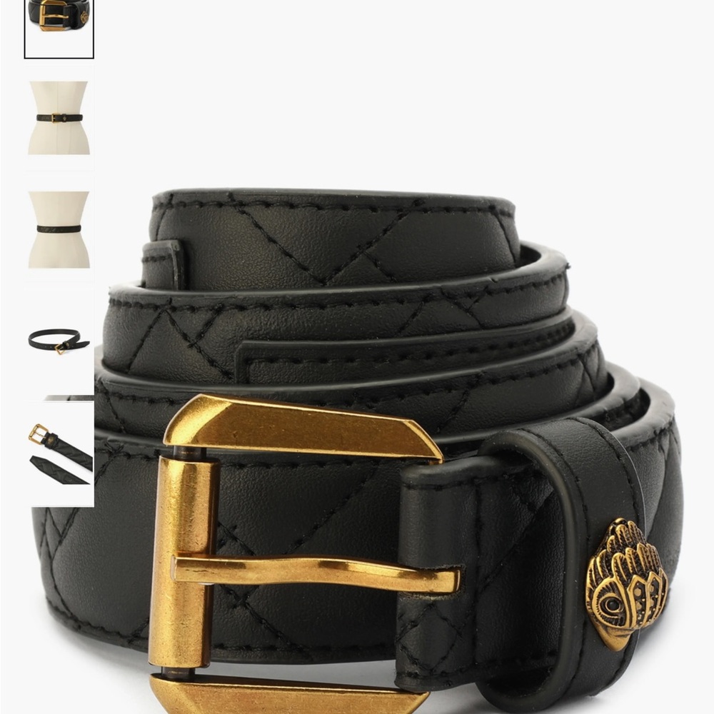Kurt Geiger Black and Gold Belt